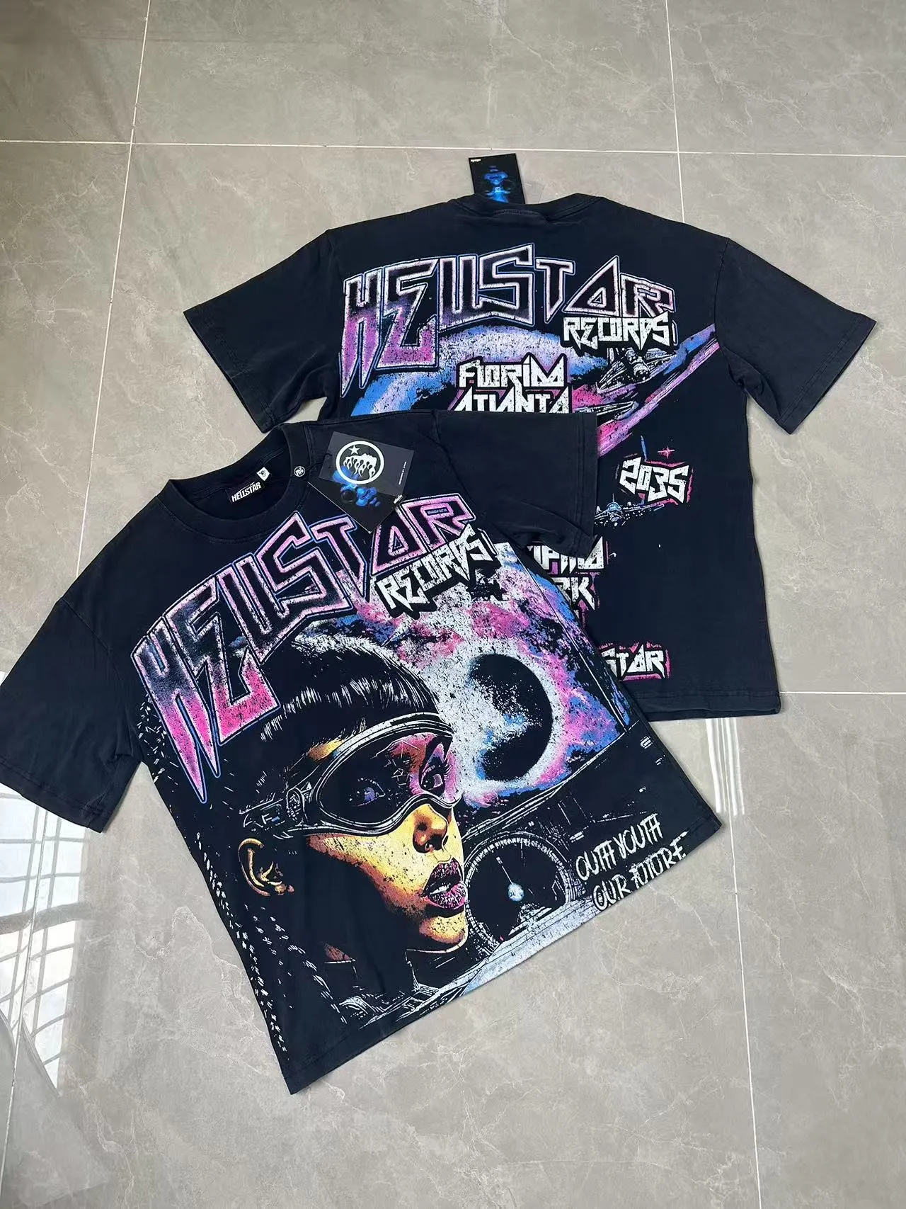 955# Black / I P62 Hellstar T （fabric):32 250 Sizes（size）：S-M- L- X L （colour）： Black 👉